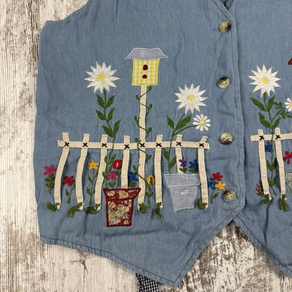 Vintage Women's Studio Collection Women's Spring Garden Teacher Vest Size L - Picture 3 of 7